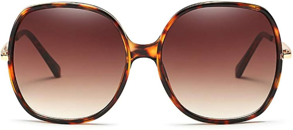 Freckles Mark 70s Super Oversize Square Sunglasses for Women Vintage Rectangular Plastic Frame | Amazon (US)