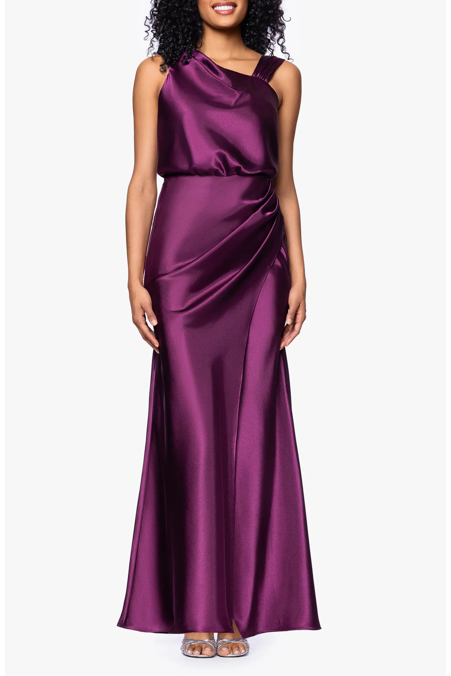 Ruched Charmeuse Trumpet Gown (Women) | Nordstrom | Nordstrom