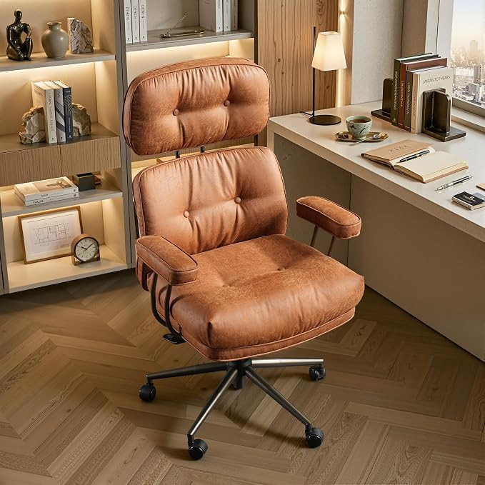 HOOOWOOO Ergonomic Office Chair,Mid Century Modern Computer Desk Chair,Comfy Executive Chair with... | Amazon (US)