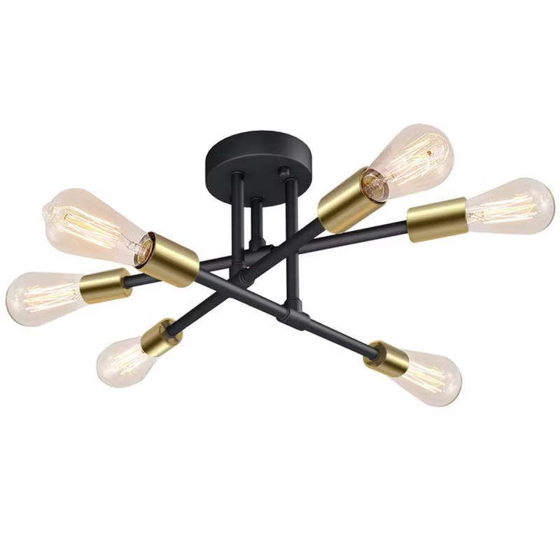 Defong 6-Lights Sputnik Semi Flush Mount Ceiling Light Fixture | Target
