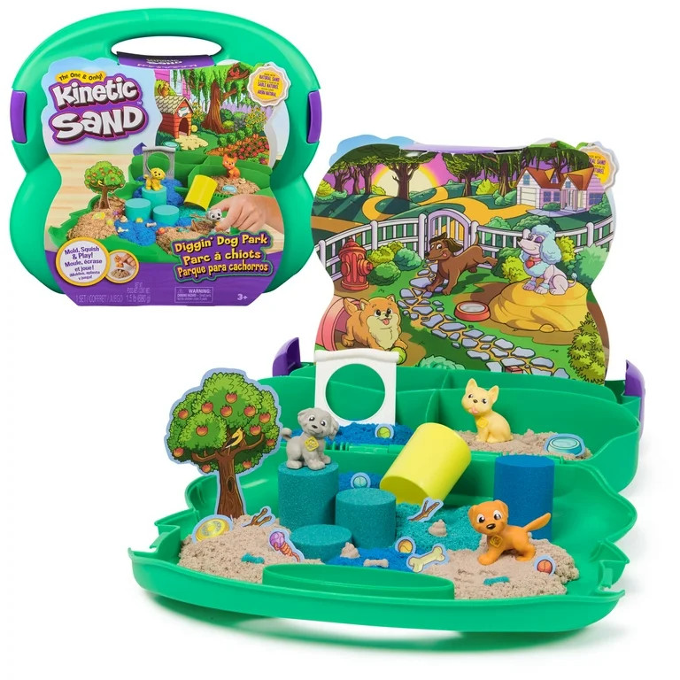Kinetic Sand, Diggin’ Dog Park Set with 1.5lbs Play Sand & Tools | Walmart (US)