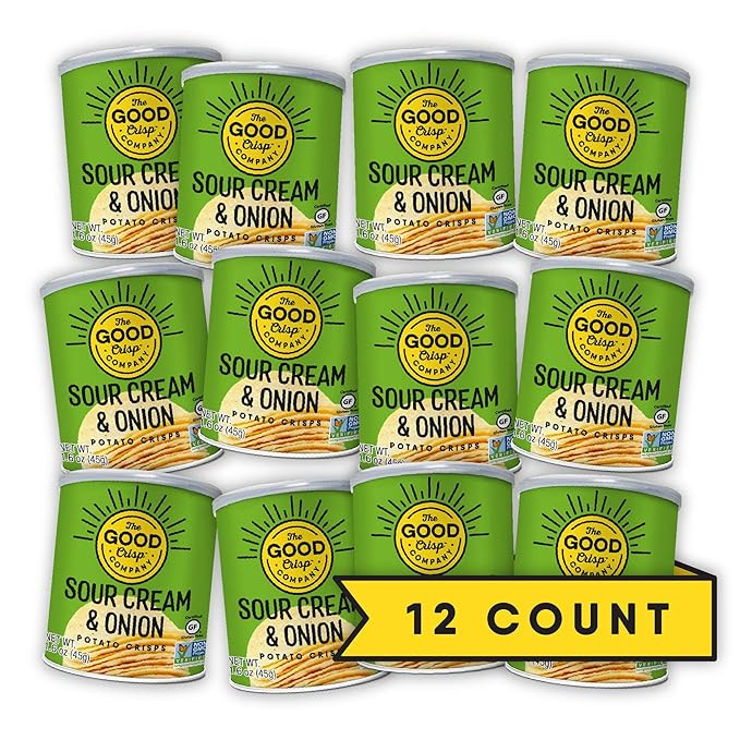The Good Crisp Company, Good Crisps Minis (Sour Cream and Onion, 1.6 Ounce, Pack of 12) Non-GMO, ... | Amazon (US)