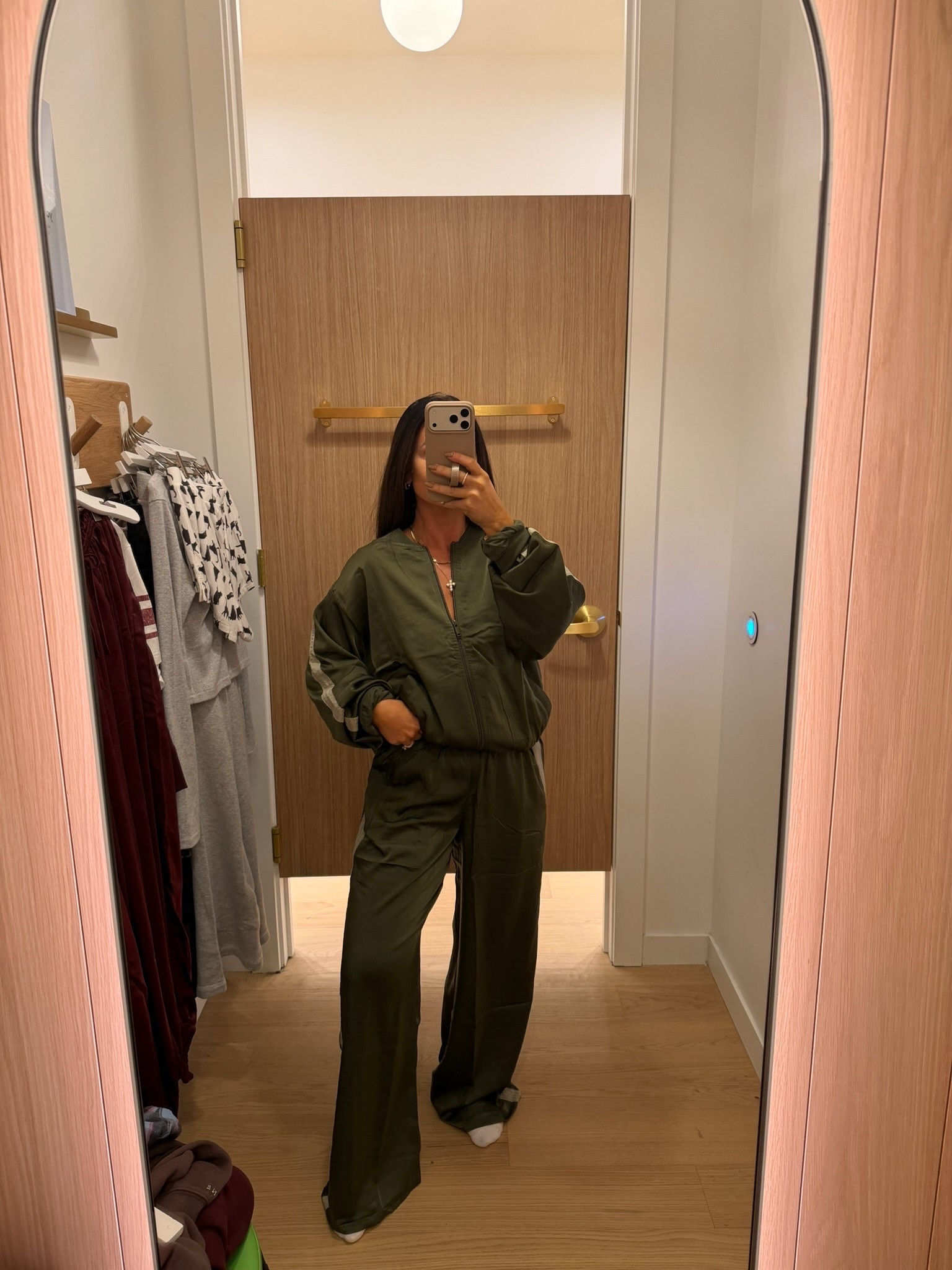 Matching green satin set 🫶🏼

#LTKootd #LTKdayinmylife #LTKmomlife