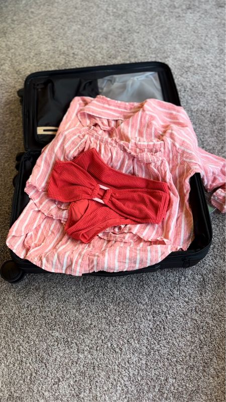 Vacation outfits/Bikini + 2 piece outfit to wear as a coverup or just walking around 

Aerie, striped button up, casual look, summer outfit

#LTKTravel #LTKSeasonal #LTKStyleTip