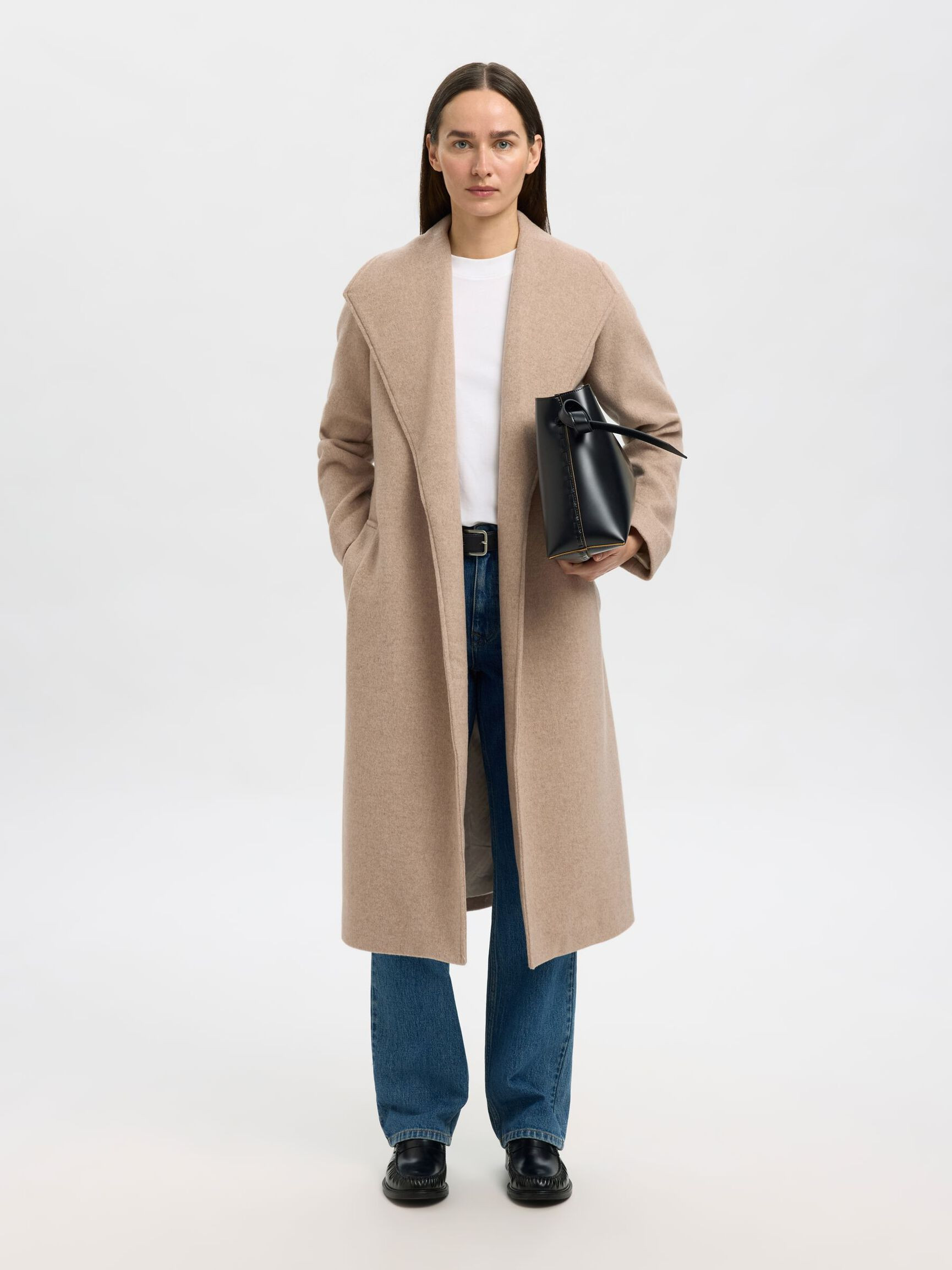 WOOL BLEND LONG COAT | Selected