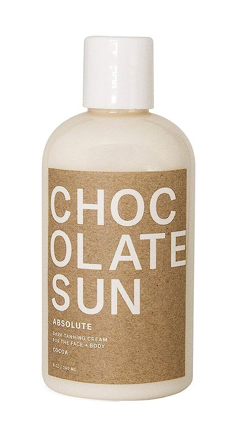 Chocolate Sun - Organic Absolute Dark Tanning Cream Face & Body (Dark Skin Tones, 8 oz) | Clean, ... | Amazon (US)