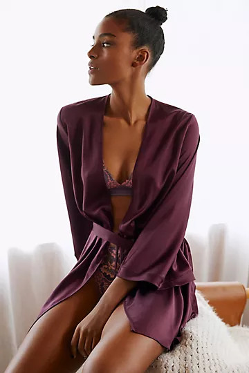 Rya Collection Heavenly Charmeuse Robe | Anthropologie (US)