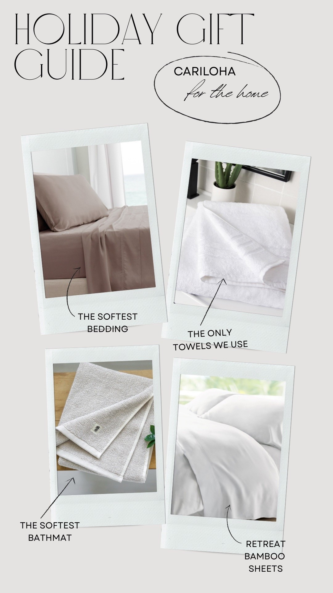 Cariloha bedding and towels! Use KELLI40 for discount 

#LTKHome #LTKCyberWeek #LTKGiftGuide