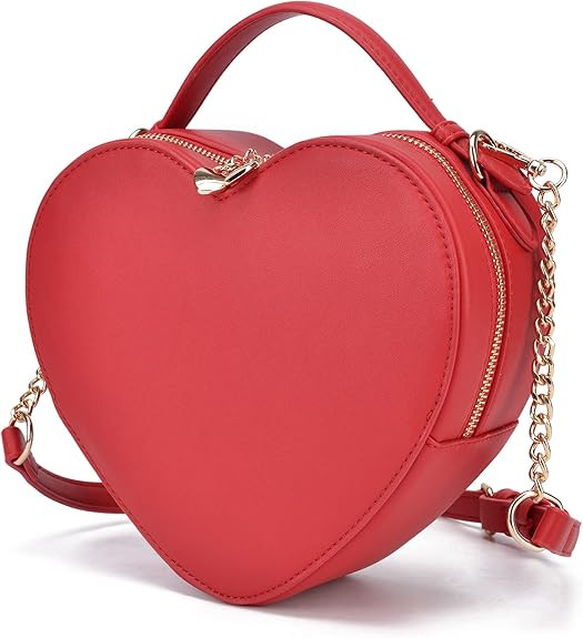 lola mae Heart Shape Satchel Crossbody Purse for women Zip Around Shoulder Bag | Amazon (US)