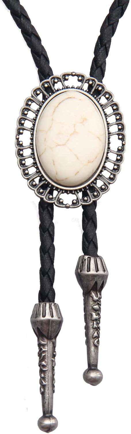 GelConnie Native American Bolo Tie Rodeo Cowboy Leather Necktie Western Necklace Costume Accessor... | Amazon (US)