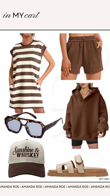 In my cart from Amazon

Brown fashion, brown finds, brown dress, brown sweatshirt, brown shorts, brown accessories 

#LTKFindsUnder50 #LTKStyleTip #LTKFindsUnder100