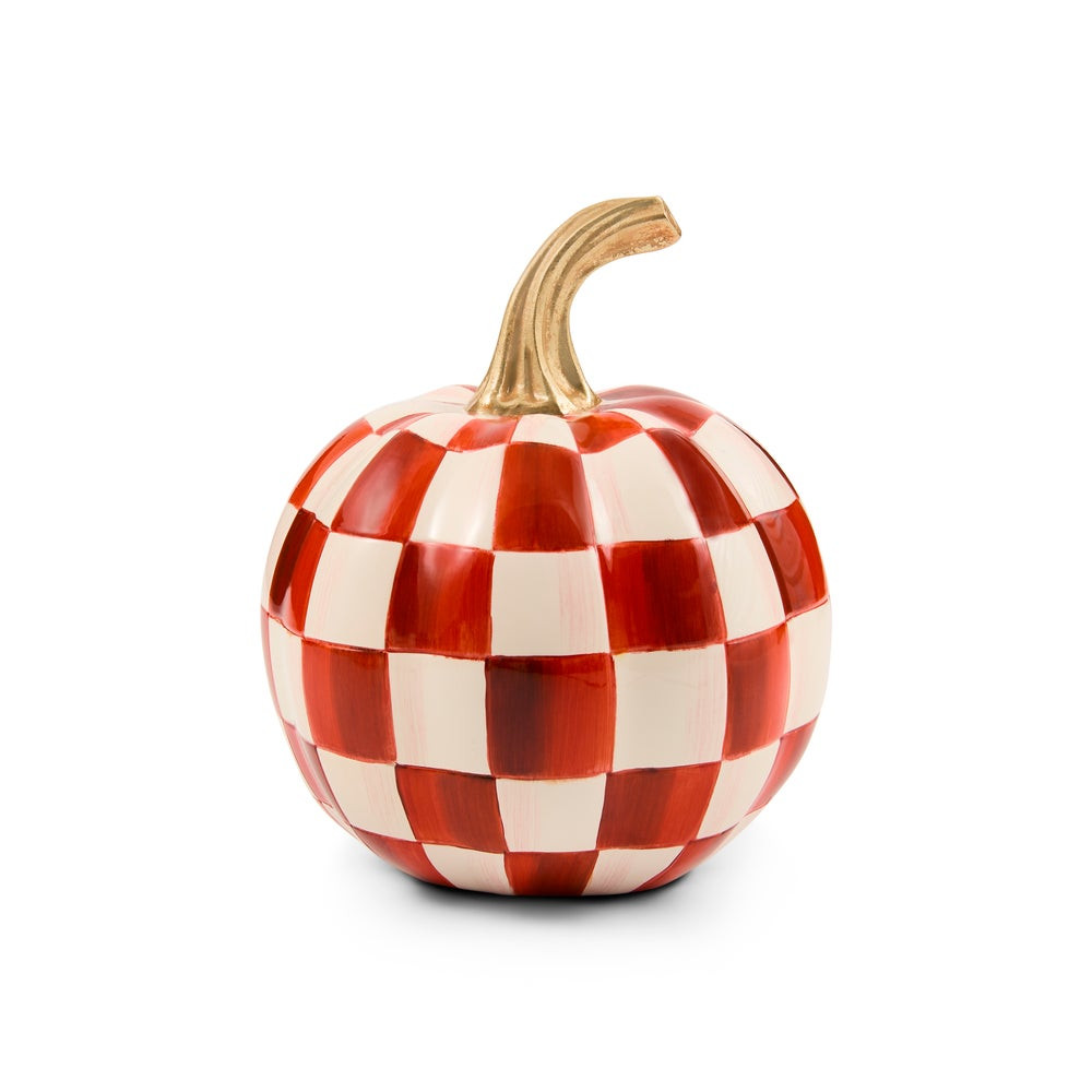 Paprika Check Mini Pumpkin | MacKenzie-Childs