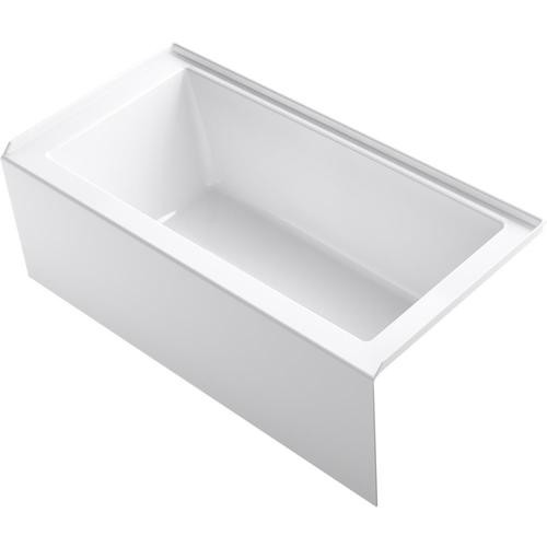 KOHLER Underscore 30-in W x 60-in L White Acrylic Rectangular Right-Hand Drain Alcove Bathtub Low... | Lowe's