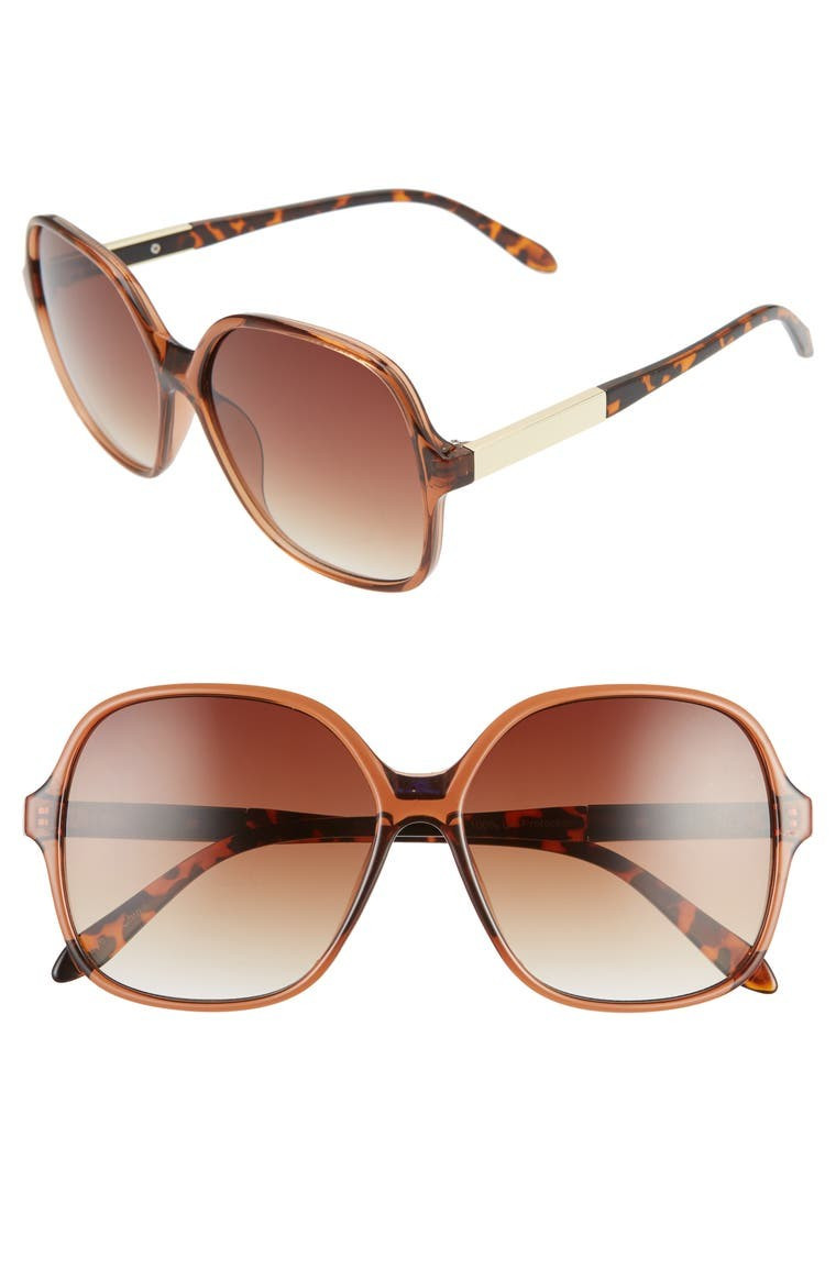 59mm Metal Detail Square Sunglasses | Nordstrom