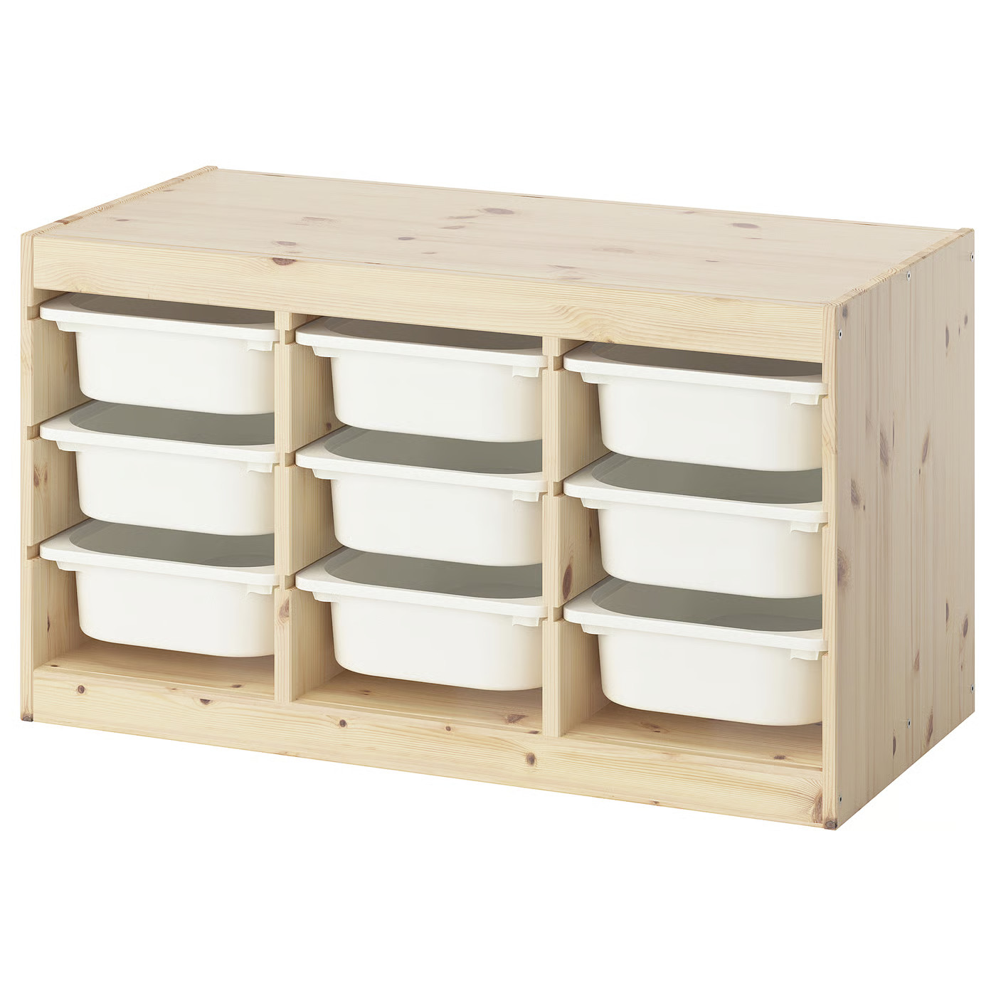TROFAST Storage combination with boxes, light white stained pine/white, 36 5/8x17 3/8x20 1/2 " | IKEA US