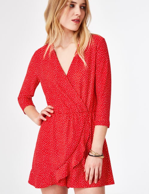 combishort à pois rouge et blanche | Jennyfer