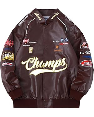 Aelfric Eden Faux Leather Jacket Oversized Racing Motorcycle Jackets Moto Coats Unisex Trendy Str... | Amazon (US)