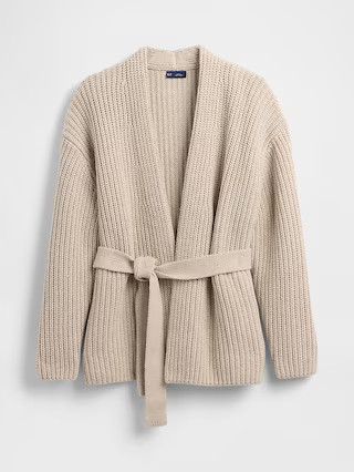 Cotton-Blend Wrap Cardigan Sweater | Gap (US)