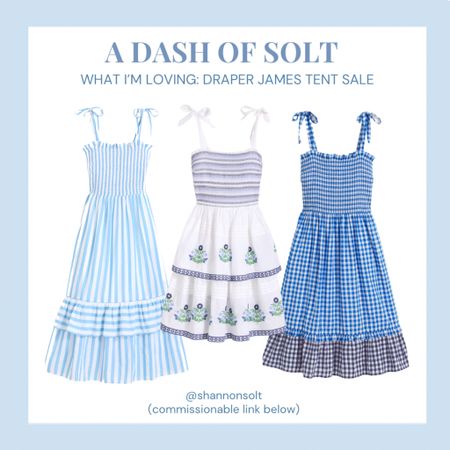 Draper James tent sale!! Items up to 70% off!! So many cute dresses for spring and summer! 

Summer dress, spring dress, brunch, bridal shower, resort style, preppy, gingham, stripes 

#LTKSeasonal #LTKsalealert #LTKfindsunder100