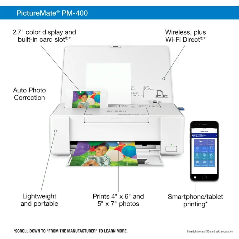 Epson Picturemate Pm-400 Inkjet Printer - Color | Walmart (US)