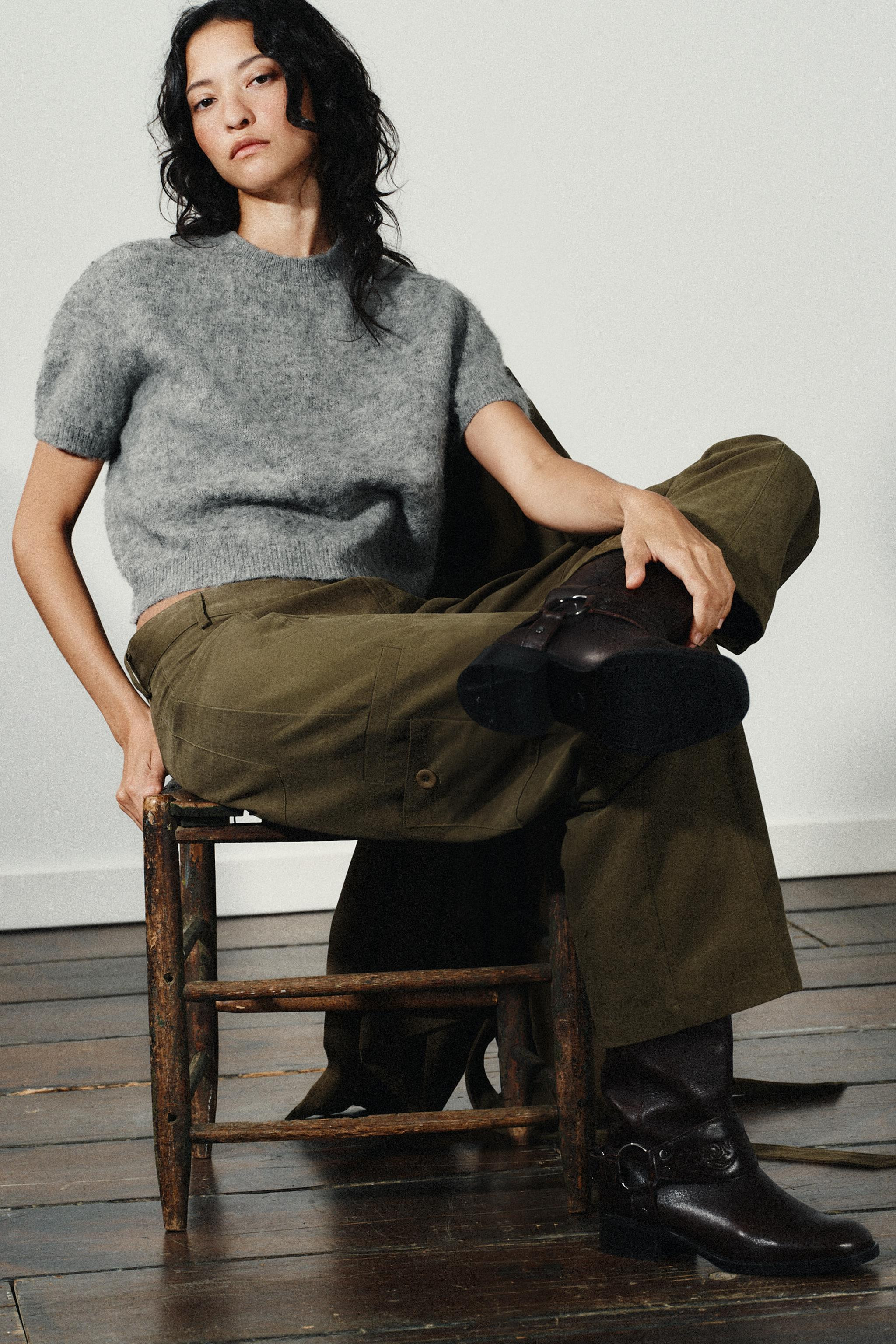 SHORT SLEEVE KNIT SWEATER | Zara US