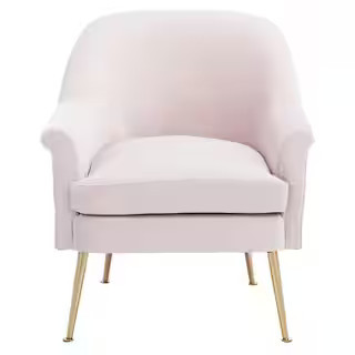 Rodrik Light Pink Upholstered Accent Chairs | The Home Depot