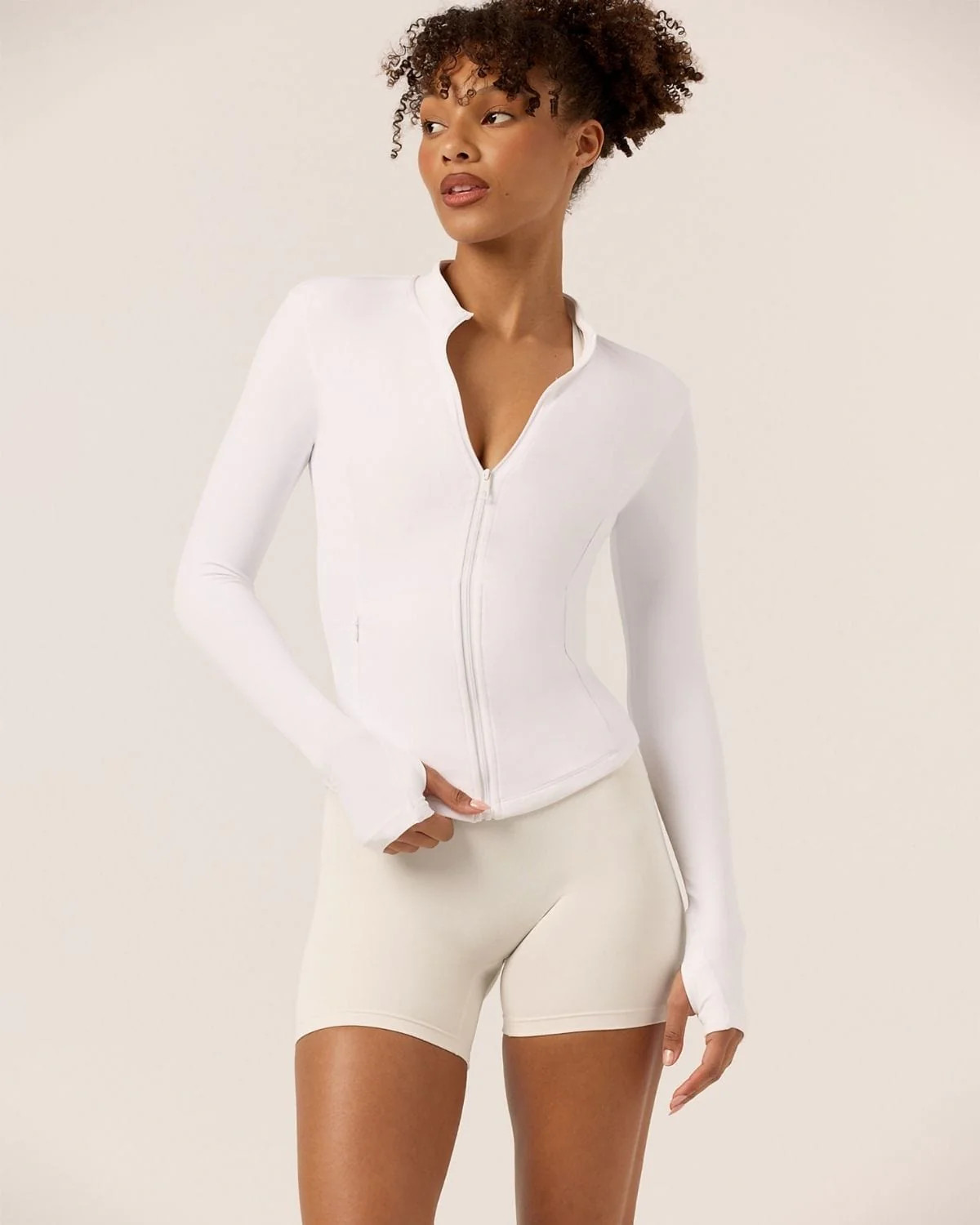 Freedom Longline Contour Jacket | White | Crop Shop Boutique US