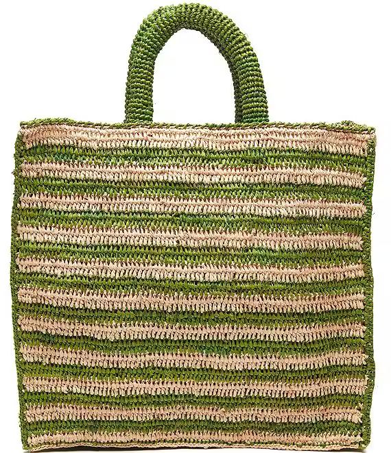 Callie Striped Straw Tote Bag | Dillard's