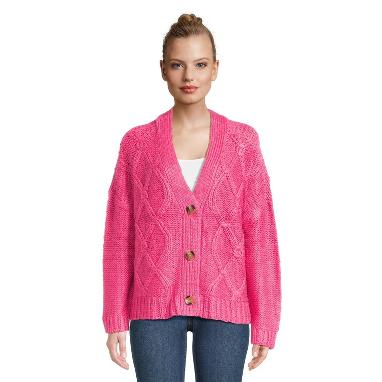 RD Style Women's Diamond Knit Cardigan, Sizes S-XXXL | Walmart (US)