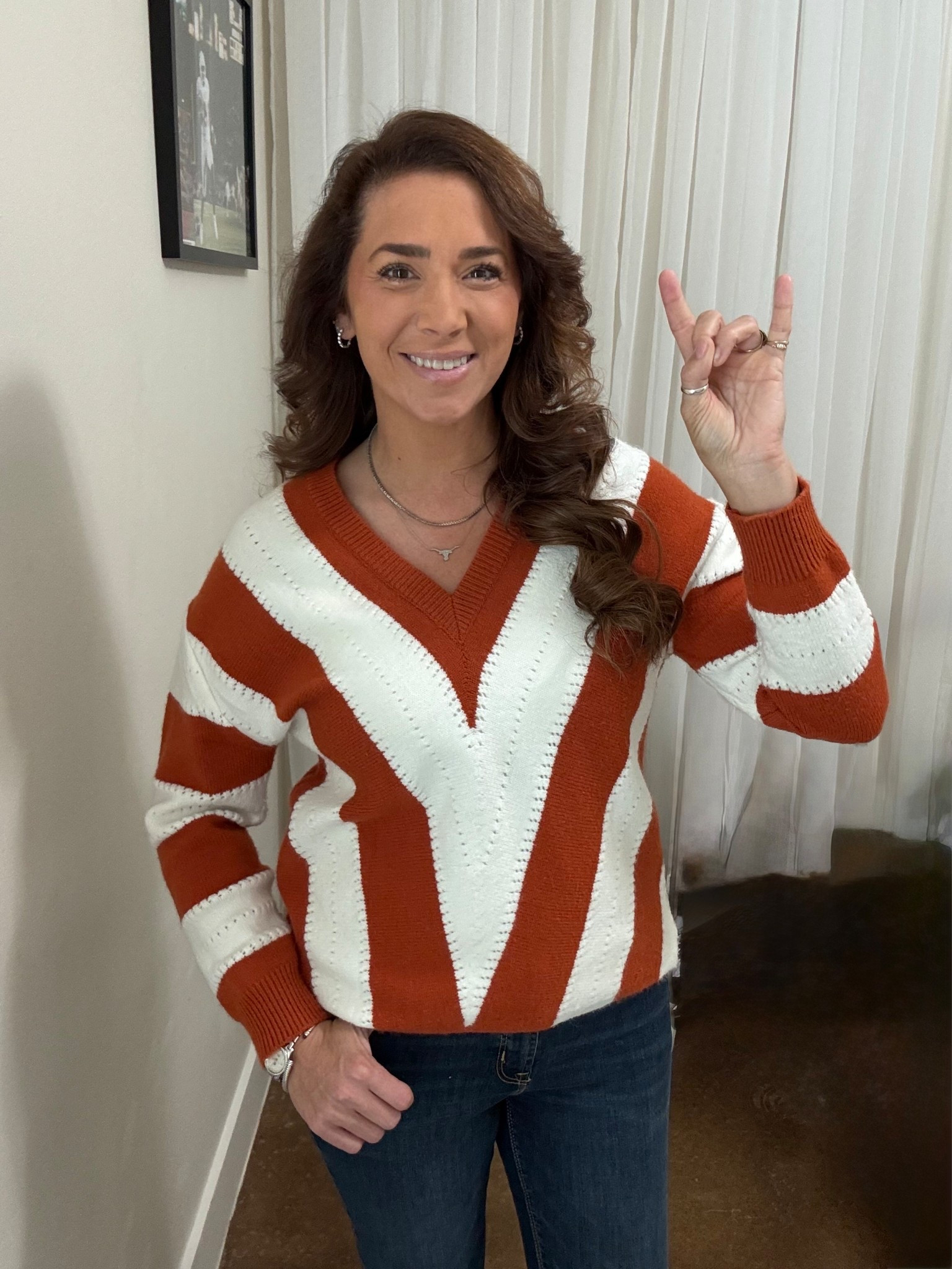 This $34 “striped rust red” chevron sweater from @amazon is still one of my all time favorite finds since starting this account! 