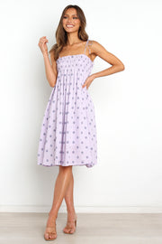 Evelyn Dress - Purple Spot | Petal & Pup (US)