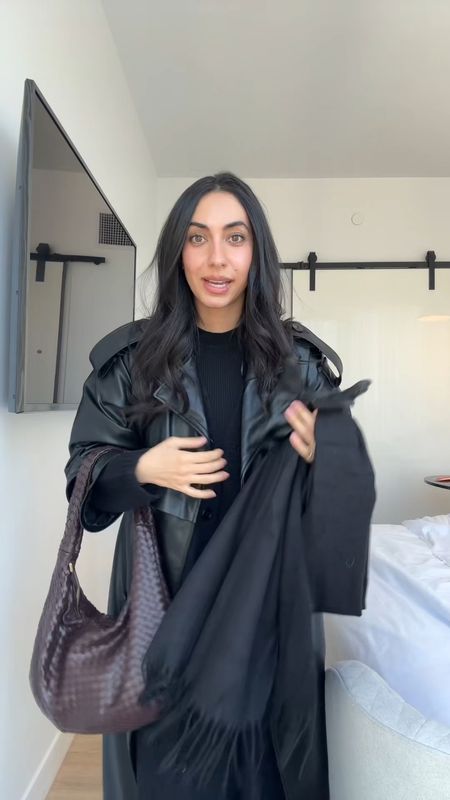 All black leather trench outfit in New York! It’s definitely layering season 🥶

Leather trench coat, skims maxi dress, hobo purse, Amazon fashion 

#LTKSeasonal #LTKstyletip #LTKVideo