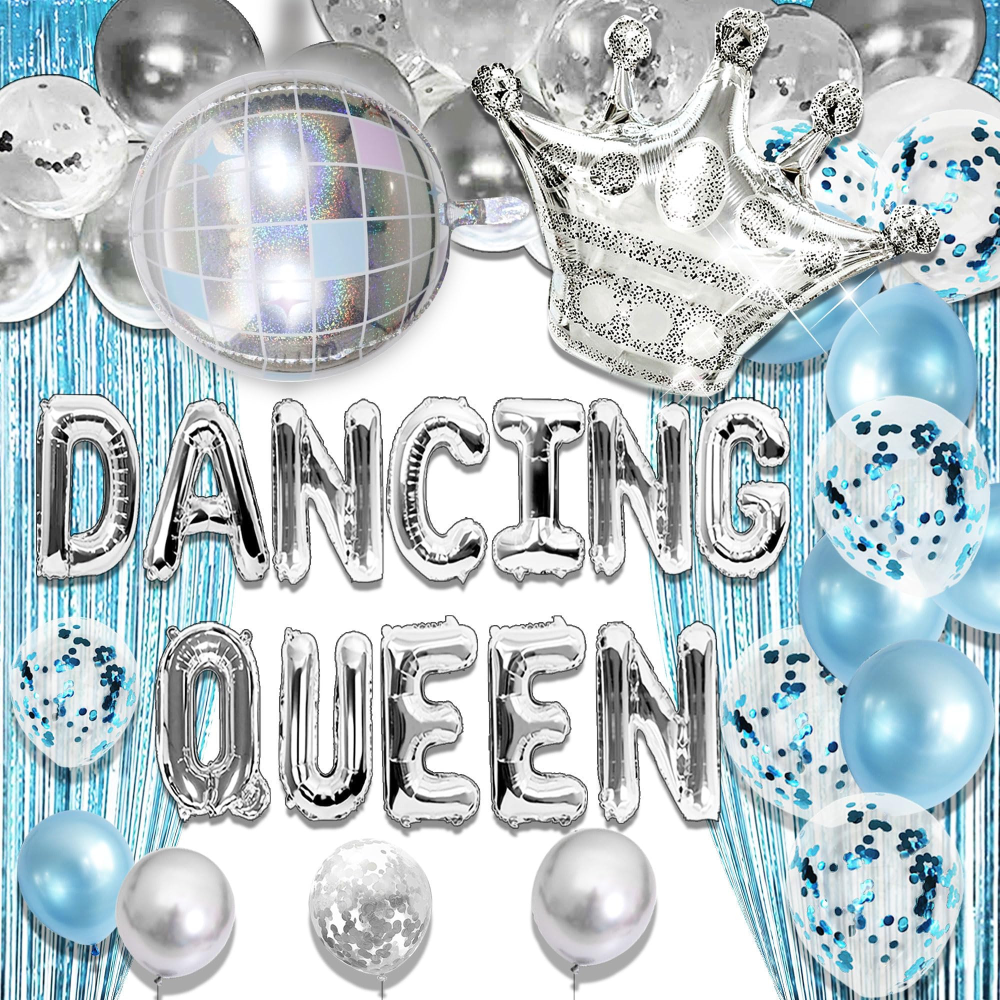 Blue Dancing Queen Birthday Decoration Dancing Queen Party Decorations Mamma Mia Disco Birthday P... | Amazon (US)