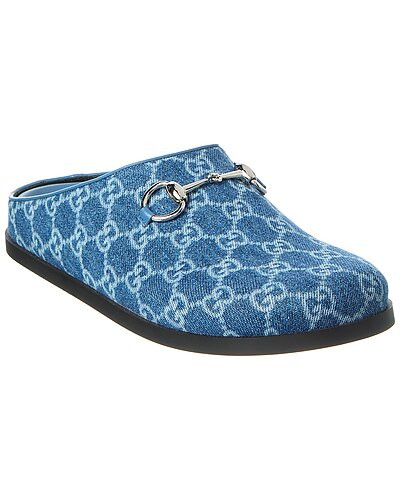 Horsebit Denim & Leather Mule | Rue La La