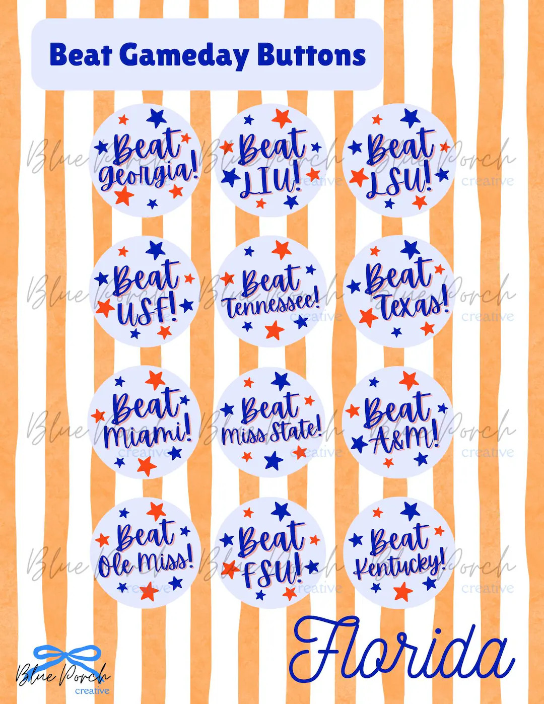 Florida Gameday Buttons | UF Gameday Pins - Etsy | Etsy (US)