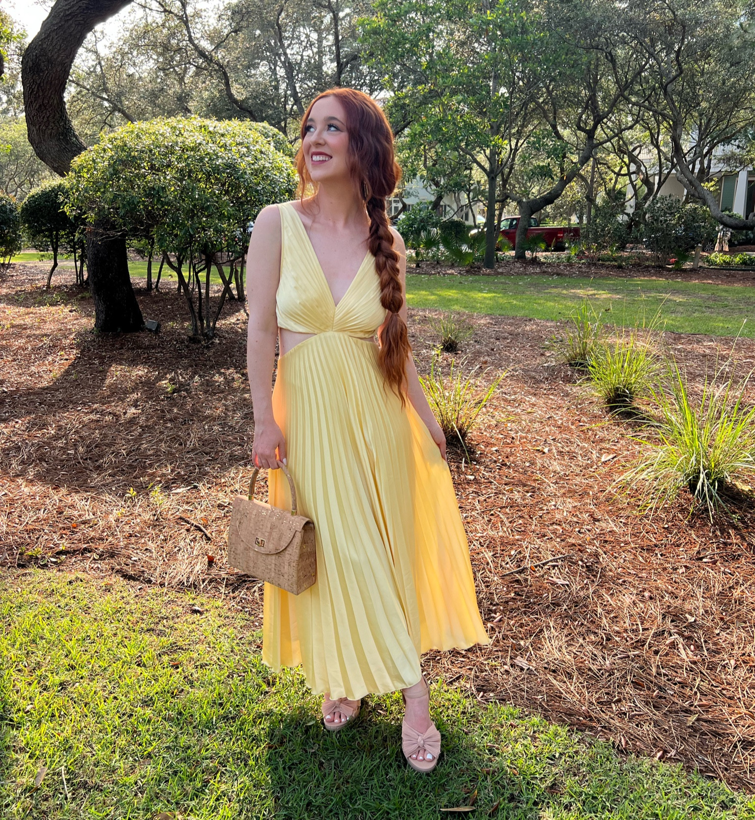 Wedding guest season! This dress from Abercrombie is such a winner - they have the best wedding guest dresses in general tbh!!! And the shoes and bag from DSW, my one true home. 

#LTKSeasonal #LTKparties #LTKsalealert