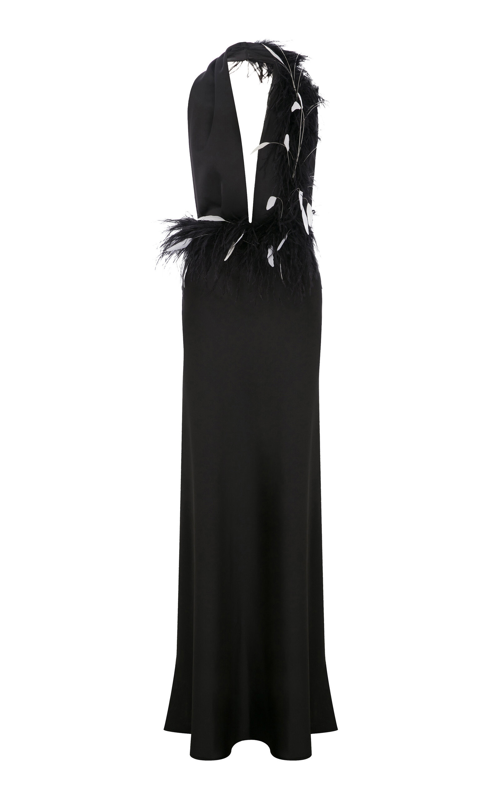 ILA THE BRAND Carey Feathered Maxi Dress - Moda Operandi | Moda Operandi (Global)