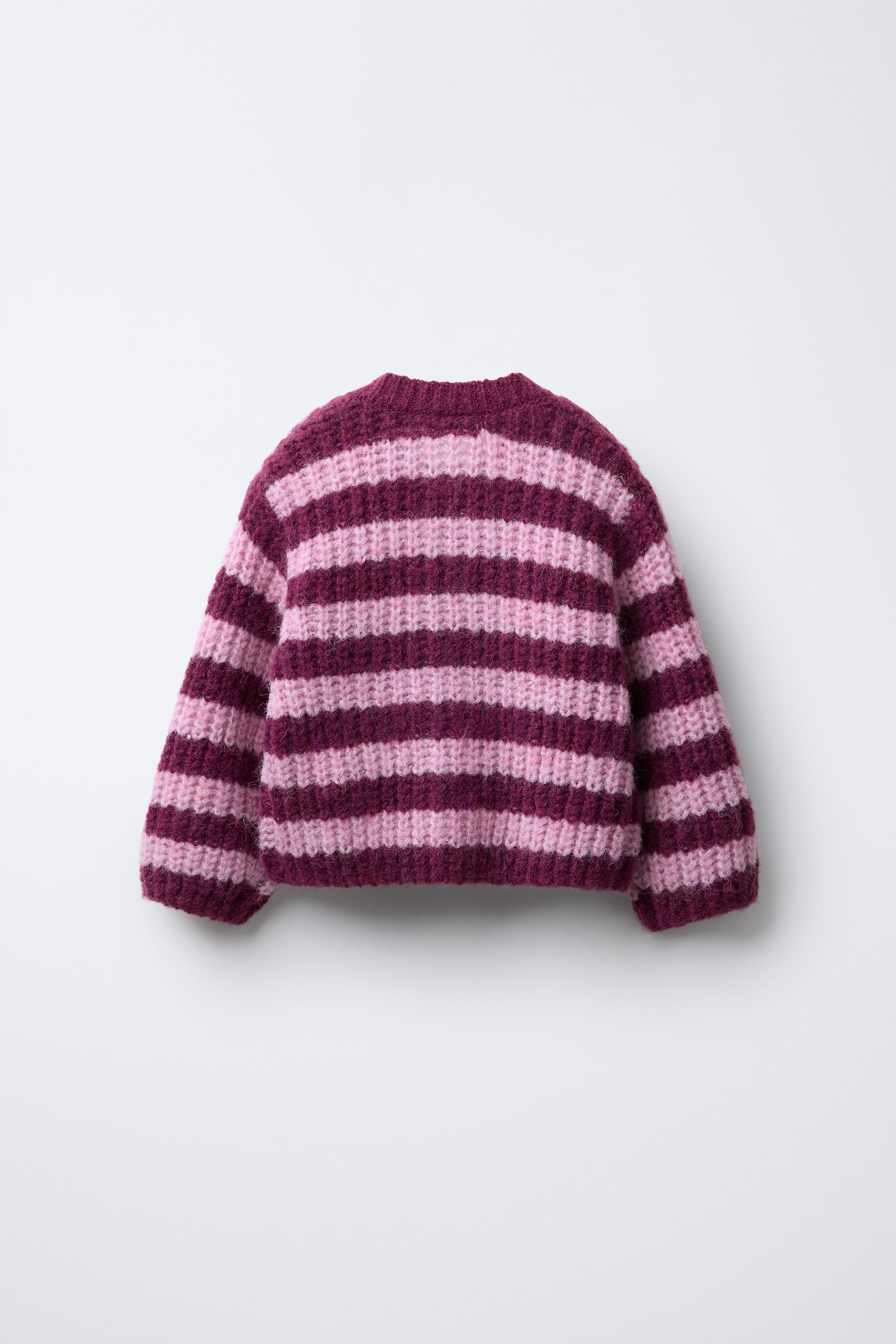 STRIPED CHUNKY CARDIGAN | Zara US