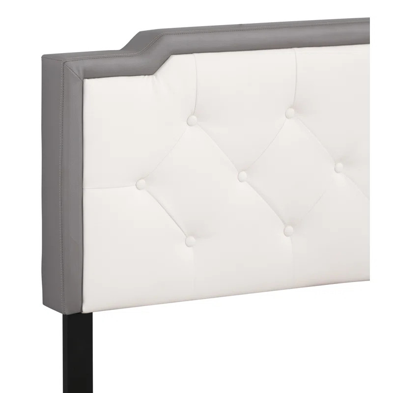 Twin Gray/White Indianapolis Upholstered Standard Bed | Wayfair North America