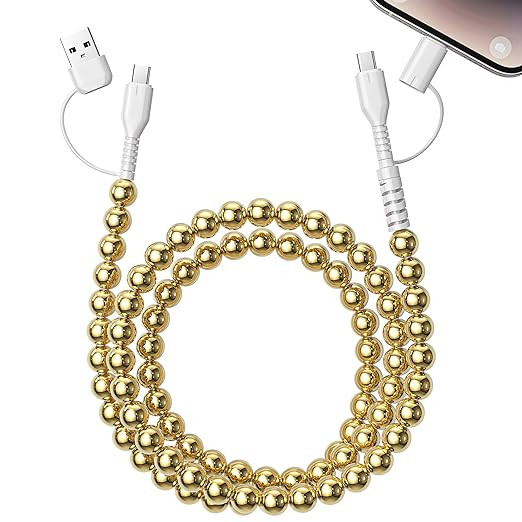 4 in 1 USB C Cable Multi Beaded for iPhone Charger Cord for iPhone 17 16 15 Pro Max 3.3FT Fast Ch... | Amazon (US)