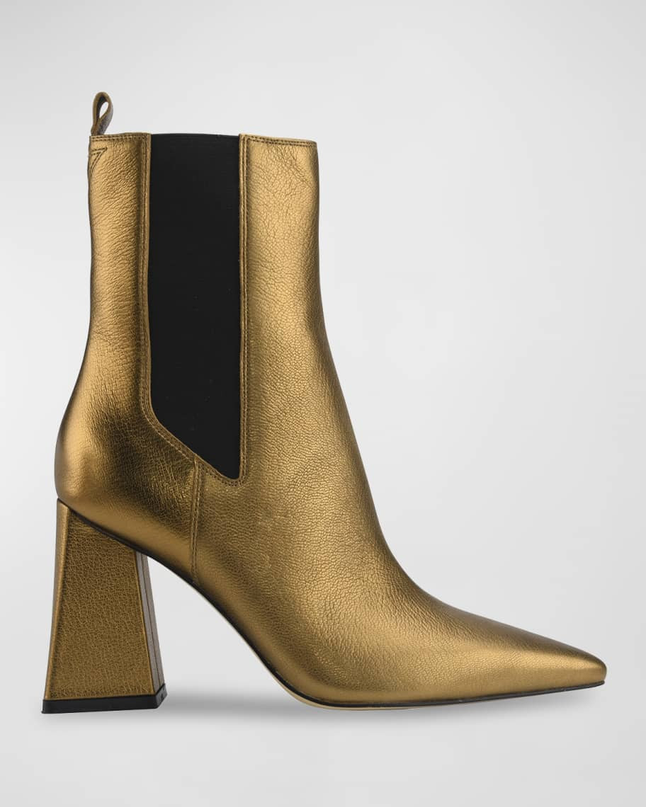 Marc Fisher LTD Kylynn Leather Chelsea Booties | Neiman Marcus