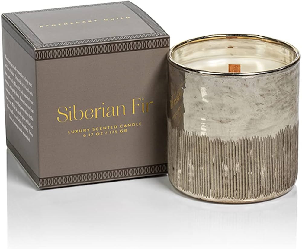 Zodax Siberian FIR Scented Antique Gold Gift Boxed Scented Candle - 6 Ounce | Amazon (US)