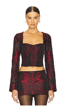 LOBA Alice Bustier in Black & Red from Revolve.com | Revolve Clothing (Global)