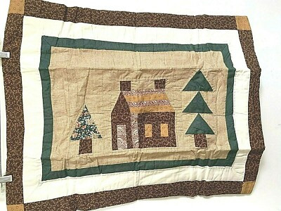 Pillow Shams Quilted Patchwork Country Cabin Design Cotton 20" x 26" Set of 2 | eBay | eBay US