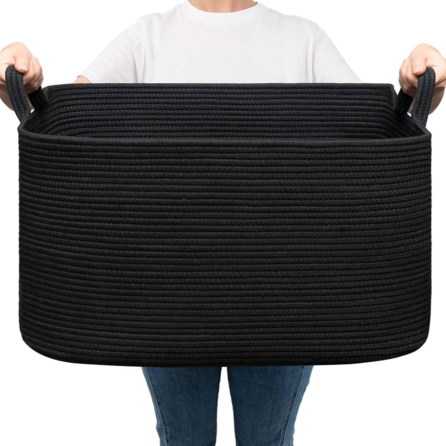 Goodpick Large Laundry Basket, Blanket Basket Living Room, Storage Basket for Toys, Towels, Recta... | Amazon (CA)