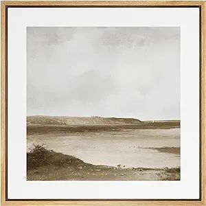 SIGNWIN Framed Canvas Print Wall Art Aerial View Cloudy Stormy Desert Landscape Nature Wilderness... | Amazon (US)