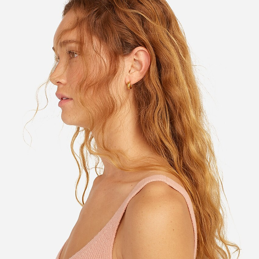 Demi-fine 14k gold-plated mini-hoop earrings | J. Crew US