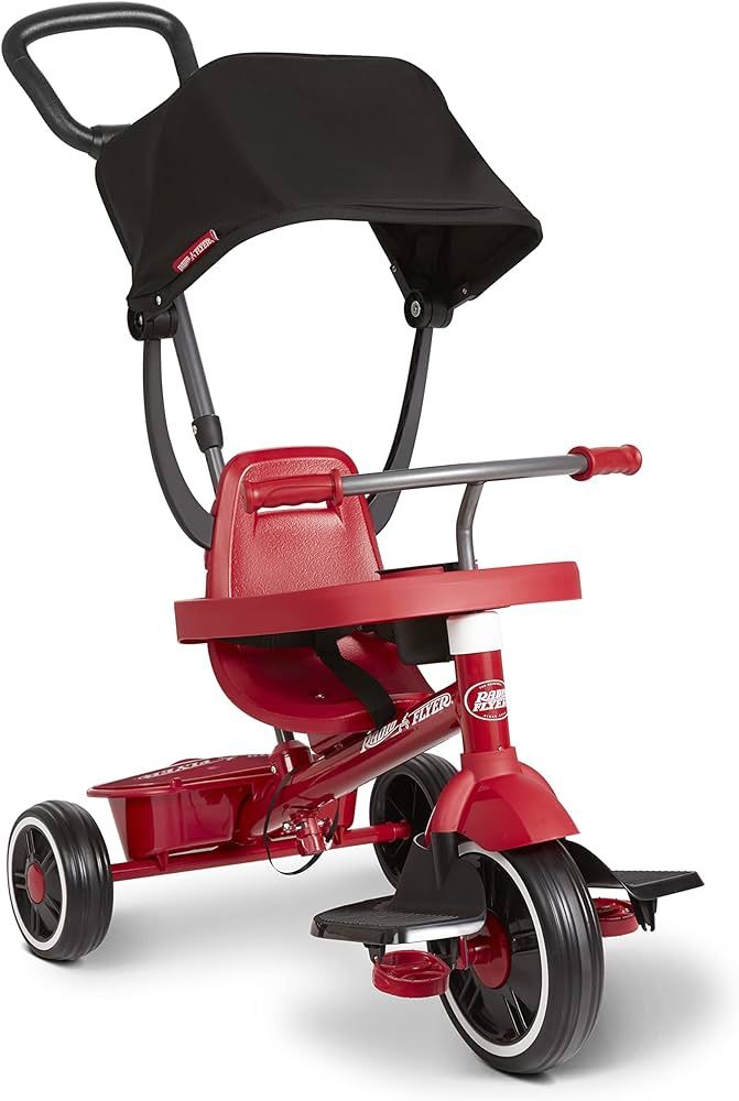 Radio Flyer Pedal & Push 4-in-1 Stroll ' N Trike®, Red Tricycle, for Toddlers Ages 1-5 (Amazon E... | Amazon (US)