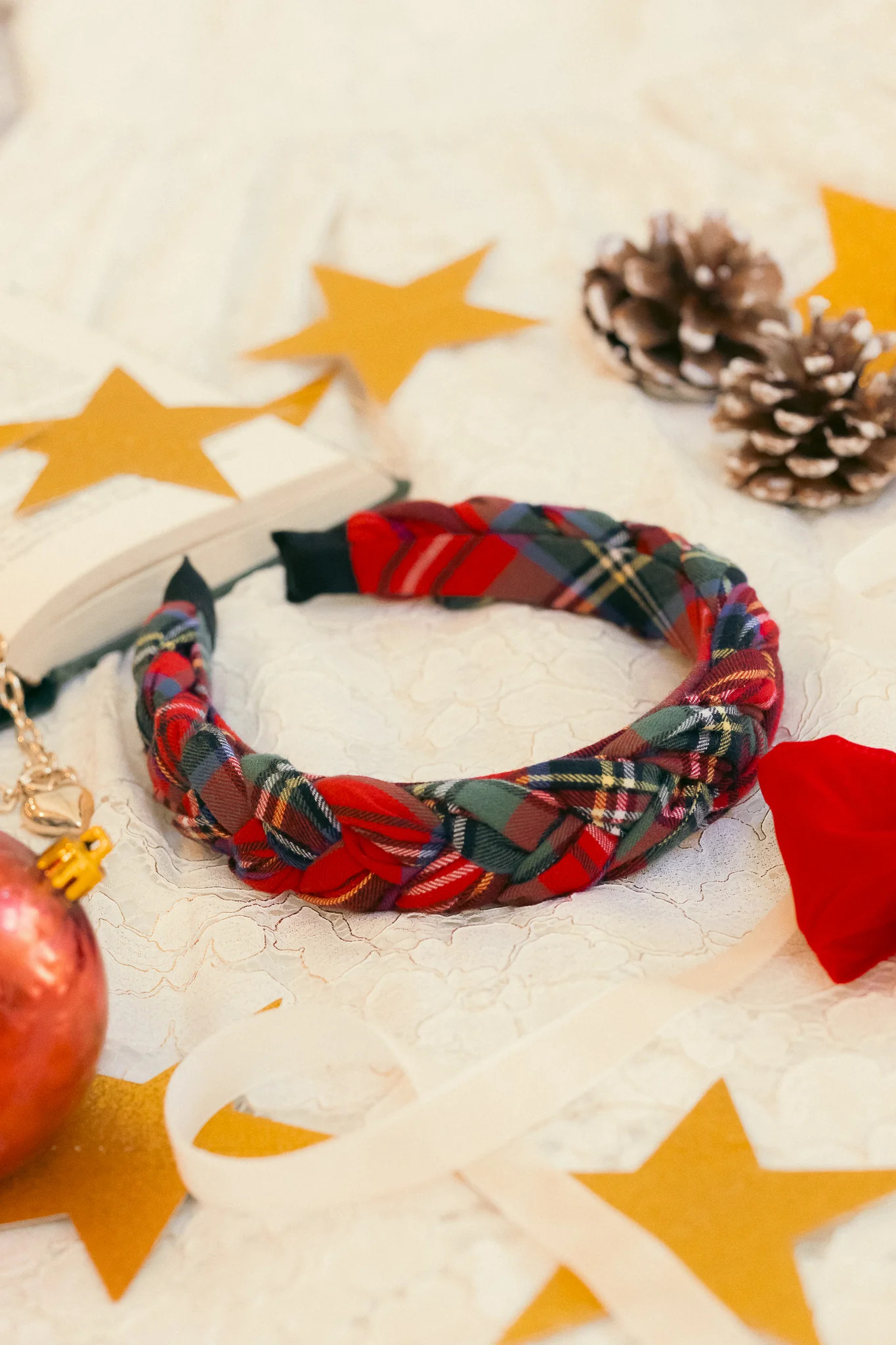 Ivy City x Kaxi Madeline Holiday Plaid Padded Headband | Ivy City Co
