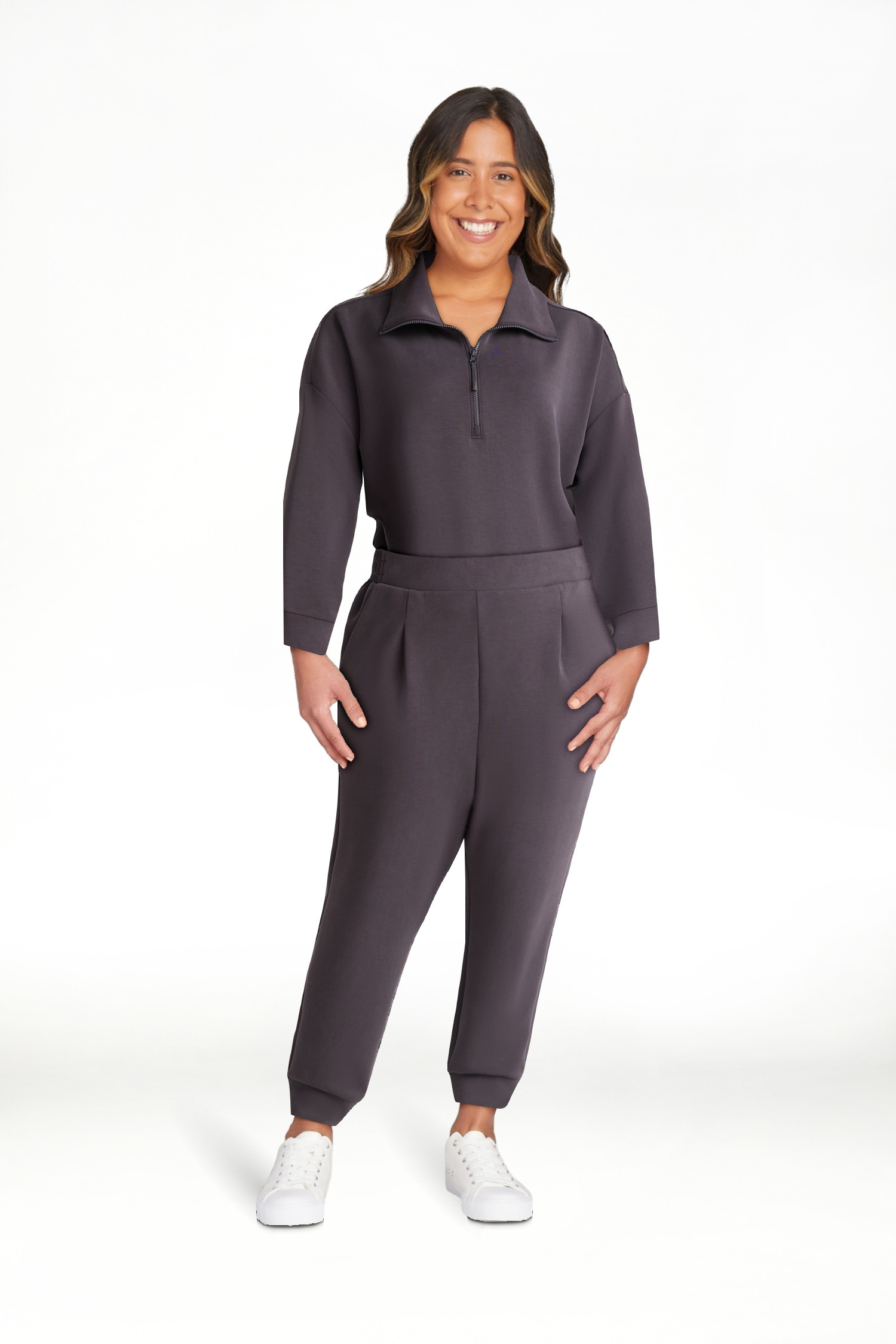Avia Women's and Women's Plus Knit Pleat Joggers with Pockets, Size XS-4X | Walmart (US)